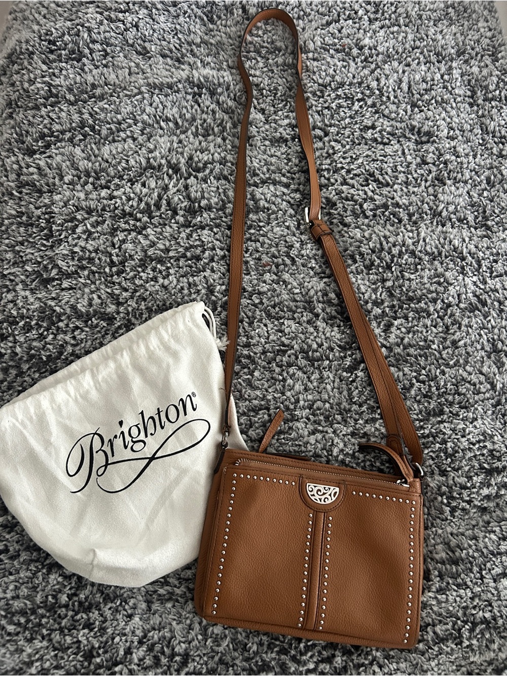 Brighton Jagger Crossbody Organizer With Silver Hardware